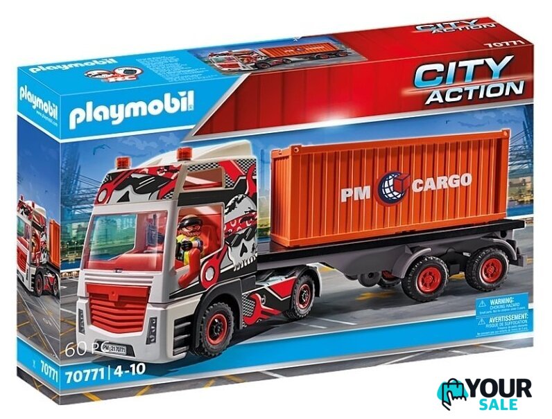 Конструктор Playmobil PM70771 Грузовик с грузовым контейнером - Изображение №1 — Интернет-магазин Your Sale