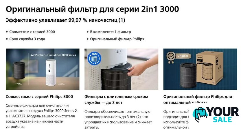 Фильтр-картридж Philips FY3437/00 - Изображение №8 — Интернет-магазин Your Sale