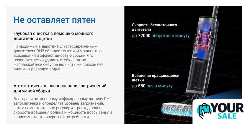 Вертикальный моющий пылесос Ezviz RH2 - Изображение №12 — Интернет-магазин Your Sale
