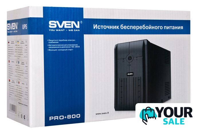 Источник бесперебойного питания SVEN Pro+ 800 - Изображение №4 — Интернет-магазин Your Sale