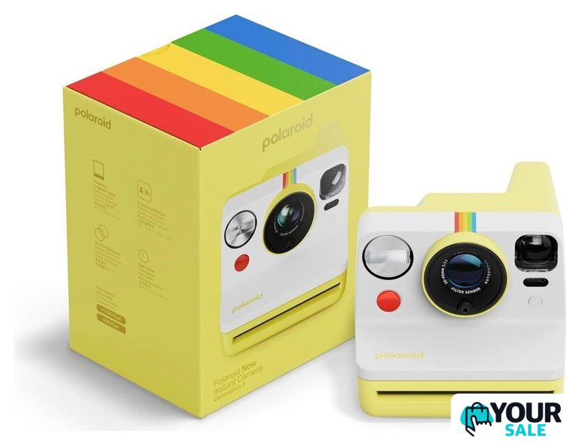 Фотоаппарат Polaroid Now Instant Camera Generation 3 (желтый/белый) - Изображение №3 — Интернет-магазин Your Sale