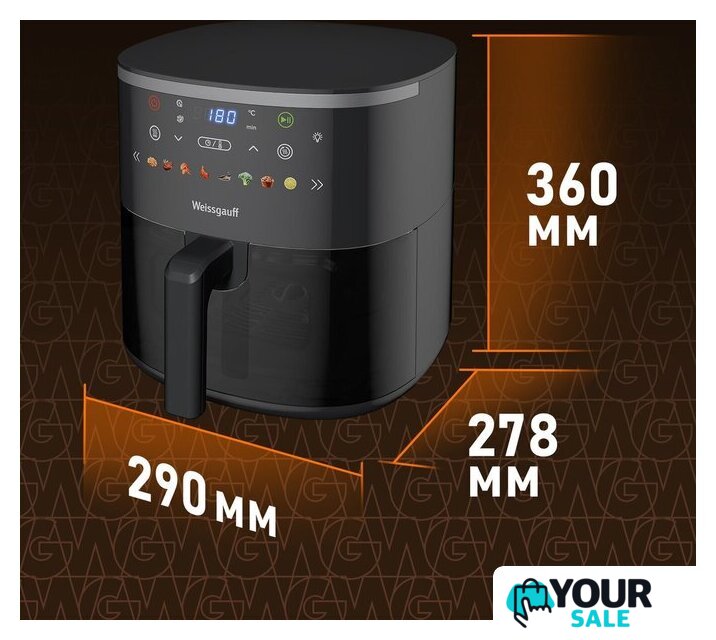 Аэрогриль (аэрофритюрница) Weissgauff WAF 706 DB Compact Fry - Изображение №21 — Интернет-магазин Your Sale