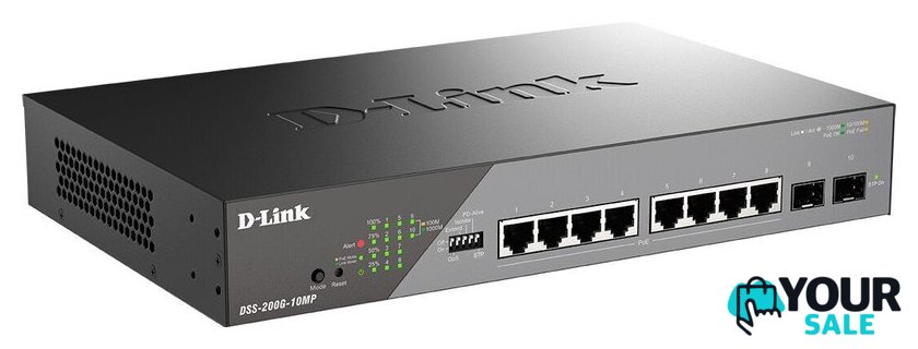 Управляемый коммутатор 2-го уровня D-Link DSS-200G-10MP/A1A - Изображение №2 — Интернет-магазин Your Sale