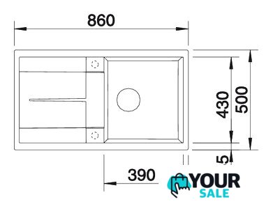 Кухонная мойка Blanco Metra 5 S (белый) [513037] - Изображение №2 — Интернет-магазин Your Sale