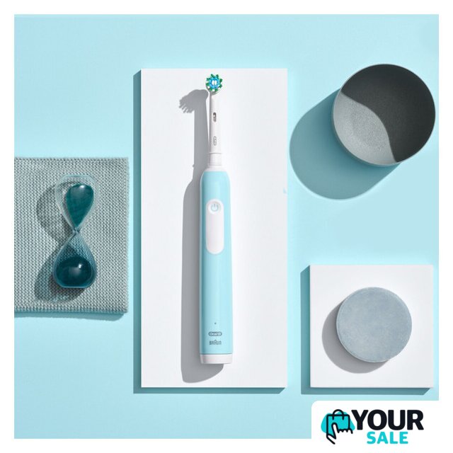 Комплект электрических зубных щеток Oral-B Pro Series 1 D305.523.3H (2 шт, черный/бирюзовый) - Изображение №4 — Интернет-магазин Your Sale