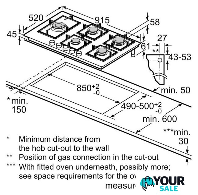 Варочная панель Bosch Serie 6 PPM9A6I40 - Изображение №6 — Интернет-магазин Your Sale