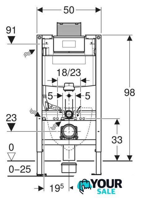 Инсталляция для унитаза Geberit Duofix 111.030.00.2 - Изображение №3 — Интернет-магазин Your Sale