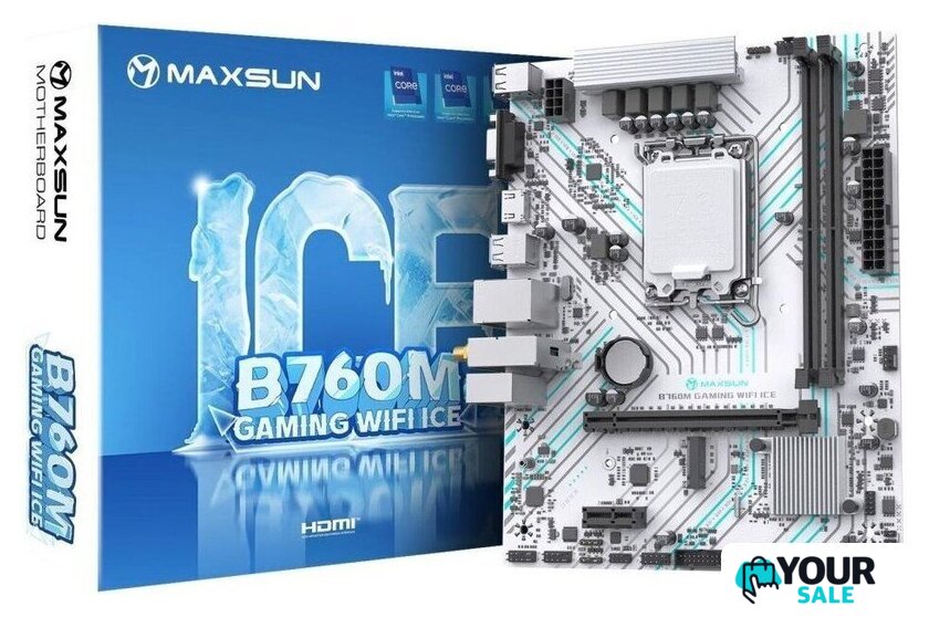 Материнская плата Maxsun B760M Gaming WiFi Ice - Изображение №4 — Интернет-магазин Your Sale