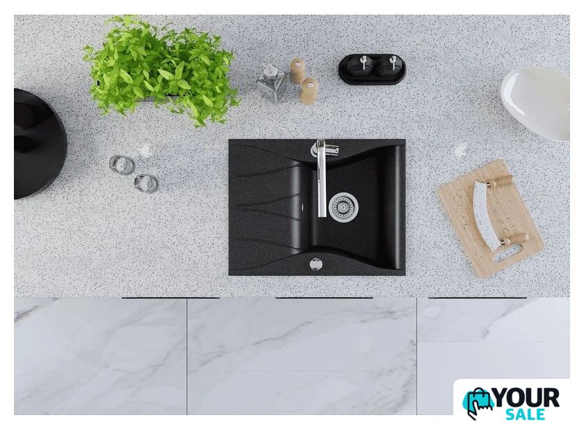 Кухонная мойка Kernau KGS O 4565 1B1D Black Metallic - Изображение №6 — Интернет-магазин Your Sale