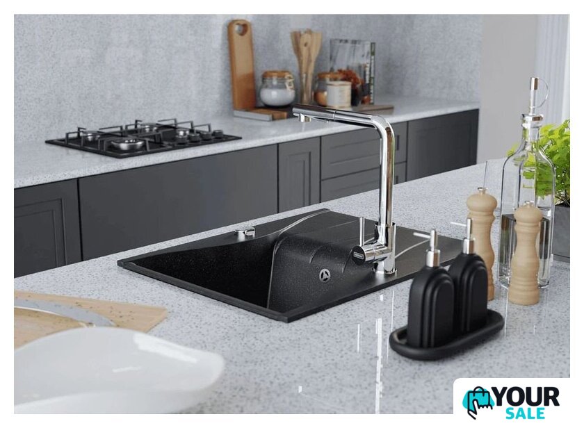 Кухонная мойка Kernau KGS O 4565 1B1D Black Metallic - Изображение №5 — Интернет-магазин Your Sale