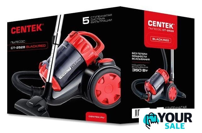 Пылесос CENTEK CT-2528 (черный/красный) - Изображение №4 — Интернет-магазин Your Sale