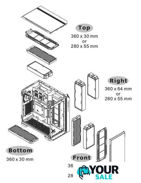 Корпус Thermaltake View 51 TG ARGB CA-1Q6-00M1WN-00 - Изображение №14 — Интернет-магазин Your Sale
