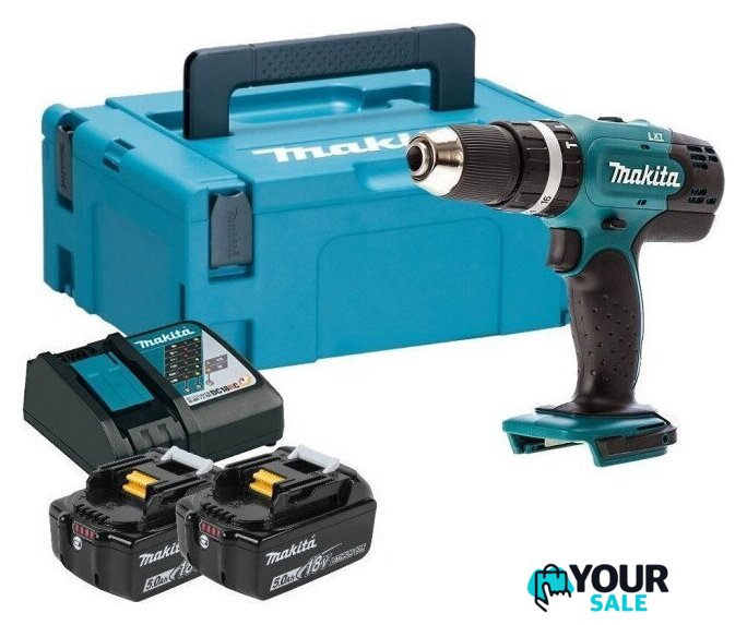 Ударная дрель-шуруповерт Makita DHP453RTJ (с 2-мя АКБ, кейс) - Изображение №1 — Интернет-магазин Your Sale