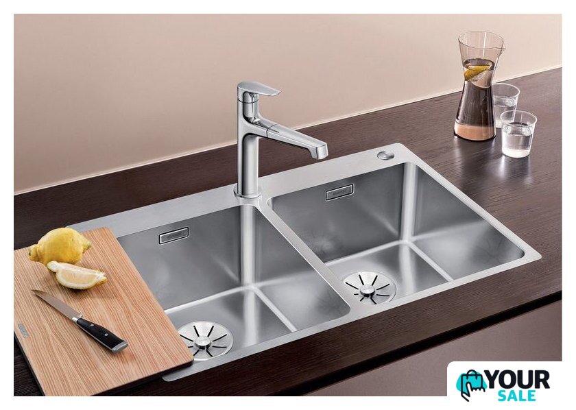 Кухонная мойка Blanco Andano 340/340-IF/A 525248 (с клапаном-автоматом, сатин) - Изображение №3 — Интернет-магазин Your Sale
