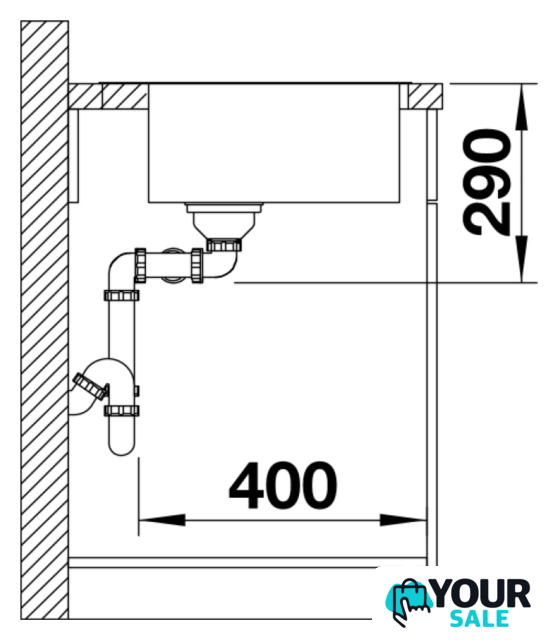 Кухонная мойка Blanco Andano 340/340-IF/A 525248 (с клапаном-автоматом, сатин) - Изображение №7 — Интернет-магазин Your Sale