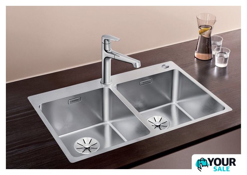 Кухонная мойка Blanco Andano 340/340-IF/A 525248 (с клапаном-автоматом, сатин) - Изображение №2 — Интернет-магазин Your Sale