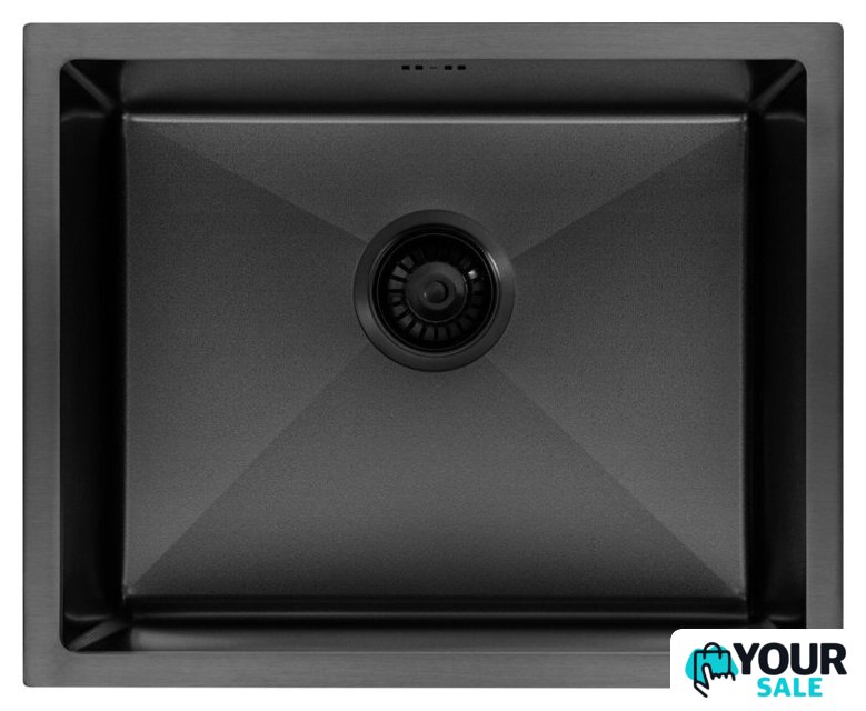 Кухонная мойка ARFEKA ECO AR 550*450 BLACK PVD NANO DECOR VOLCANIC ROCK - Изображение №3 — Интернет-магазин Your Sale