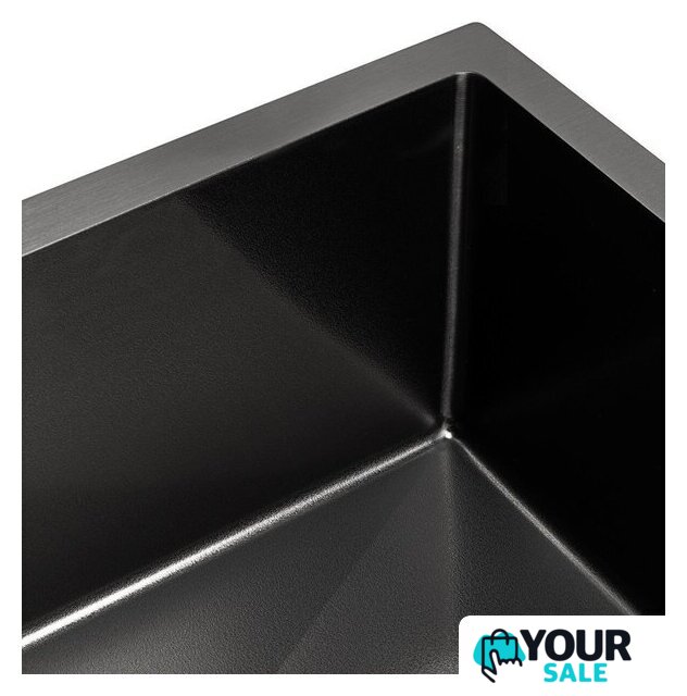 Кухонная мойка ARFEKA ECO AR 550*450 BLACK PVD NANO DECOR VOLCANIC ROCK - Изображение №6 — Интернет-магазин Your Sale