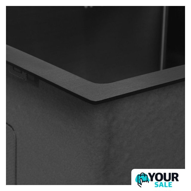 Кухонная мойка ARFEKA ECO AR 550*450 BLACK PVD NANO DECOR VOLCANIC ROCK - Изображение №7 — Интернет-магазин Your Sale