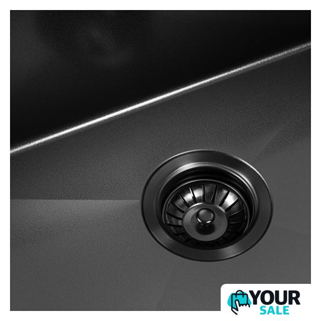 Кухонная мойка ARFEKA ECO AR 550*450 BLACK PVD NANO DECOR VOLCANIC ROCK - Изображение №5 — Интернет-магазин Your Sale