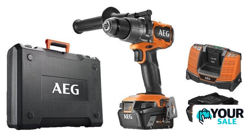 Ударная дрель-шуруповерт AEG Powertools BSB 18C3BL-402C 4935478938 (с 2-мя АКБ 4 Ач, кейс) - Изображение №1 — Интернет-магазин Your Sale
