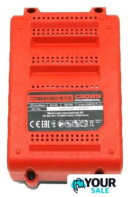 Аккумулятор Crown CAB208016XE CB (20В/8 Ач) - Изображение №4 — Интернет-магазин Your Sale