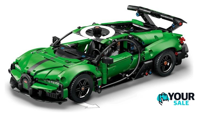 Конструктор LEGO Technic 42241 Green Bugatti Chiron Pur Sport Hypercar - Изображение №5 — Интернет-магазин Your Sale