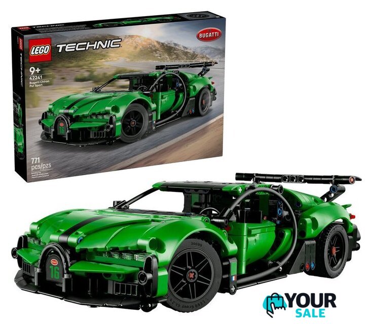Конструктор LEGO Technic 42241 Green Bugatti Chiron Pur Sport Hypercar - Изображение №1 — Интернет-магазин Your Sale