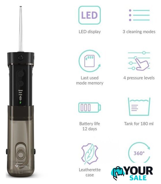 Ирригатор  TrueLife Aquafloss Mini M50 (черный) - Изображение №1 — Интернет-магазин Your Sale