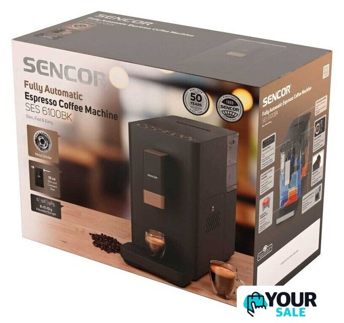 Кофемашина Sencor SES 6100BK - Изображение №6 — Интернет-магазин Your Sale