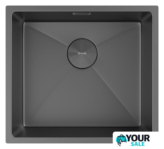 Кухонная мойка ZorG Zerox 49 U / IF Zurinox PVD Gunblack - Изображение №3 — Интернет-магазин Your Sale