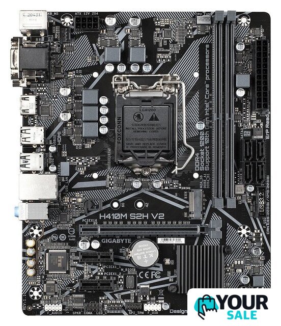Материнская плата Gigabyte H410M S2H V2 (rev. 1.9/2.1) - Изображение №1 — Интернет-магазин Your Sale