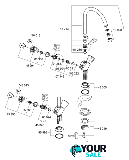 Смеситель Grohe Costa L 31831001 - Изображение №3 — Интернет-магазин Your Sale