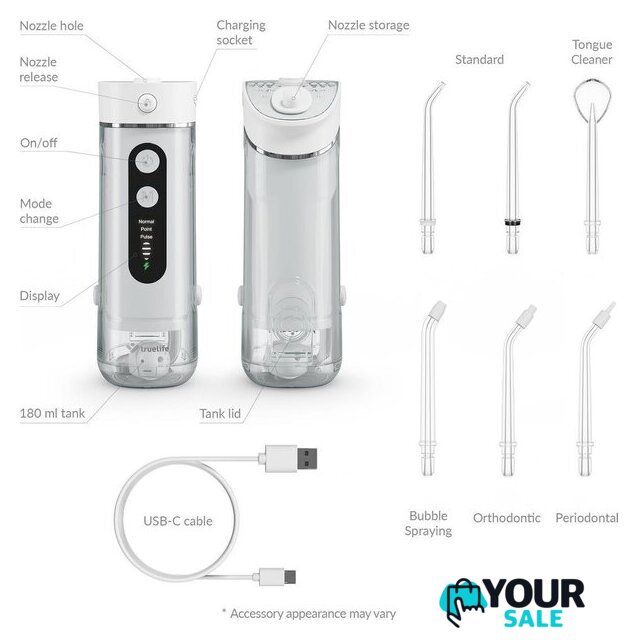 Ирригатор  TrueLife Aquafloss Mini M50 (белый) - Изображение №9 — Интернет-магазин Your Sale