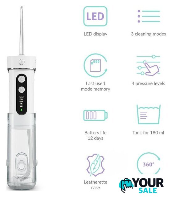 Ирригатор  TrueLife Aquafloss Mini M50 (белый) - Изображение №1 — Интернет-магазин Your Sale
