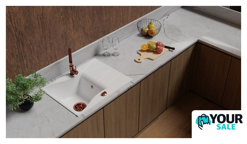 Кухонная мойка Kernau KGS O 4565 1B1D Pure White - Изображение №2 — Интернет-магазин Your Sale