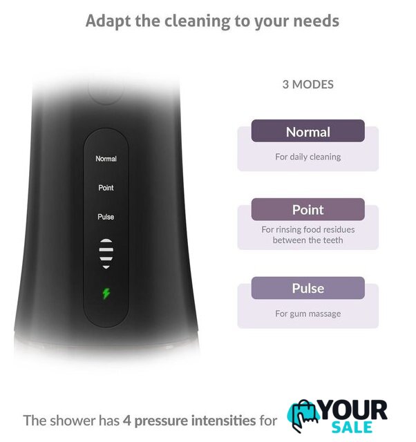 Ирригатор  TrueLife AquaFloss Compact L100 (черный) - Изображение №2 — Интернет-магазин Your Sale