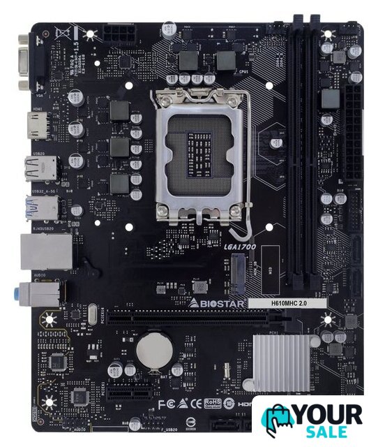 Материнская плата BIOSTAR H610MHC 2.0 Ver. 6.0 - Изображение №1 — Интернет-магазин Your Sale
