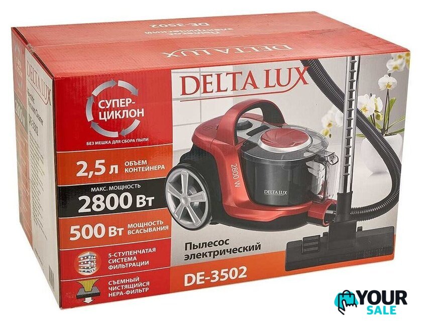 Пылесос Delta DE-3502 (красный) - Изображение №11 — Интернет-магазин Your Sale