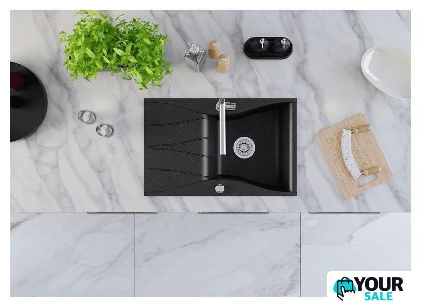 Кухонная мойка Kernau KGS O 6078 1B1D Black Metallic - Изображение №8 — Интернет-магазин Your Sale