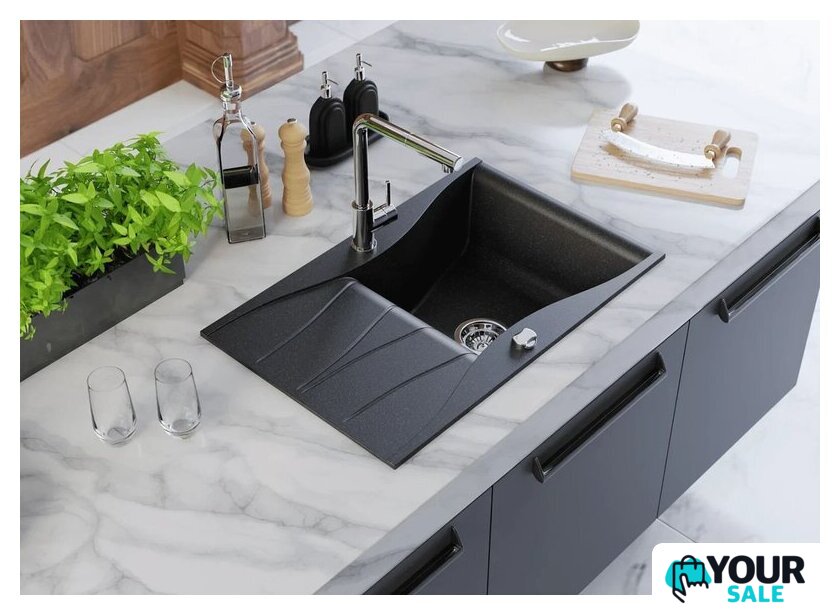Кухонная мойка Kernau KGS O 6078 1B1D Black Metallic - Изображение №6 — Интернет-магазин Your Sale