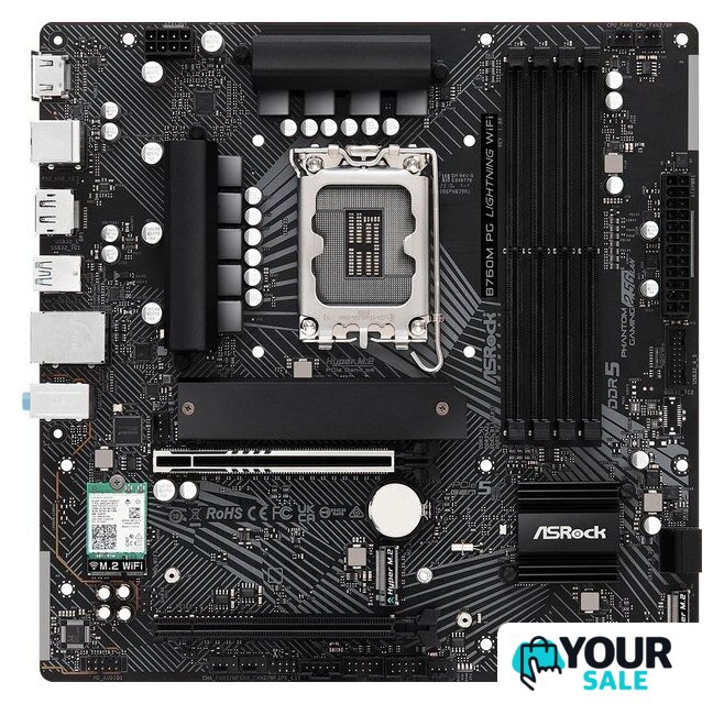 Материнская плата ASRock B760M PG Lightning WiFi - Изображение №2 — Интернет-магазин Your Sale