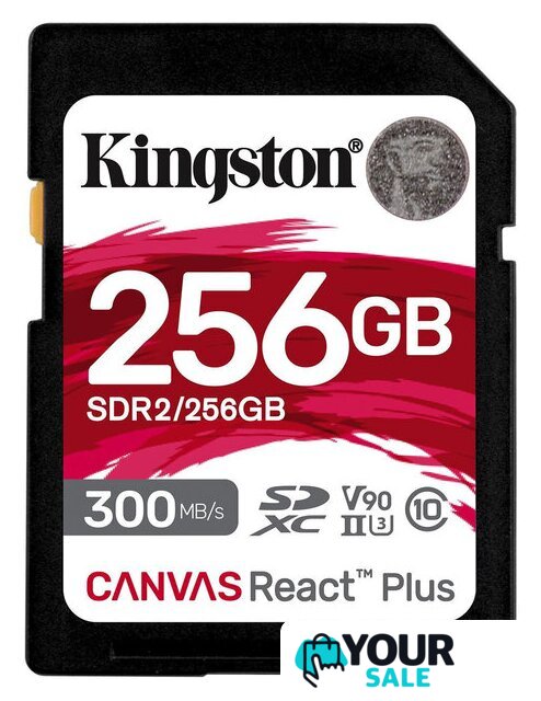 Карта памяти Kingston Canvas React Plus SDXC 256GB SDR2/256GB - Изображение №1 — Интернет-магазин Your Sale