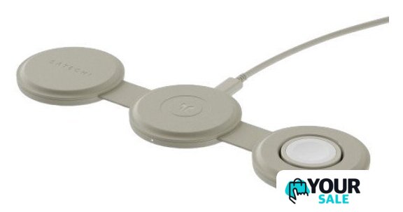 Беспроводное зарядное Satechi OntheGo 3-in-1 Charger ST-QTG31W (бежевый) - Изображение №1 — Интернет-магазин Your Sale