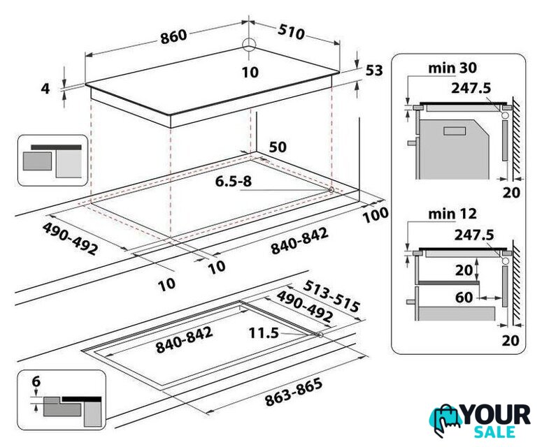 Варочная панель Whirlpool SMP 9010 C / NE / IXL - Изображение №6 — Интернет-магазин Your Sale