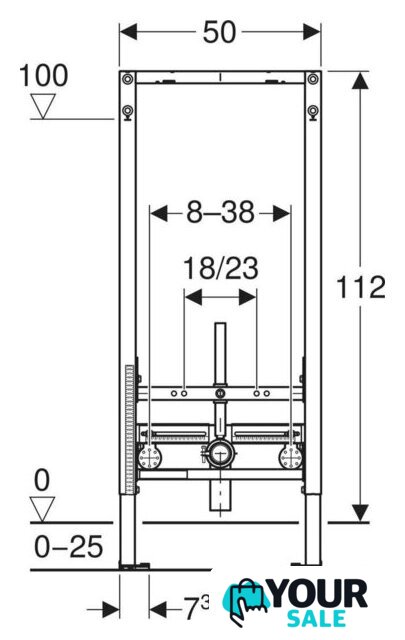 Инсталляция для биде Geberit Duofix 111.510.00.2 - Изображение №3 — Интернет-магазин Your Sale