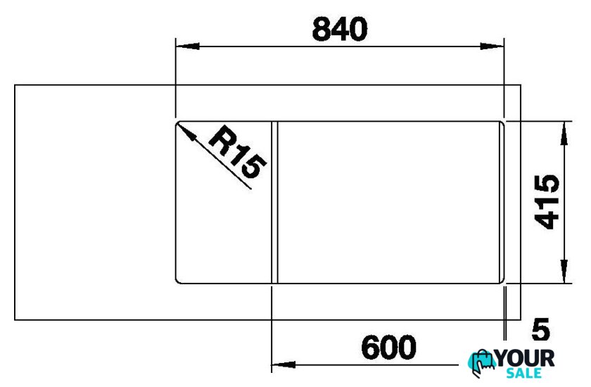 Кухонная мойка Blanco Favum XL 6 S 527267 (вулканический серый) - Изображение №4 — Интернет-магазин Your Sale