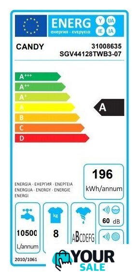 Стиральная машина Candy SGV44 128TWB3-07 - Изображение №2 — Интернет-магазин Your Sale