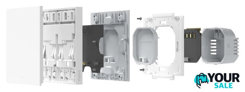 Умный выключатель Aqara Smart Wall Switch H1 одноклавишный без нейтрали (серый) - Изображение №3 — Интернет-магазин Your Sale