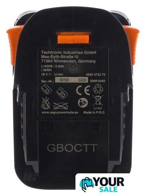 Аккумулятор AEG Powertools L1820S 4935472275 (18В/2 Ah) - Изображение №6 — Интернет-магазин Your Sale